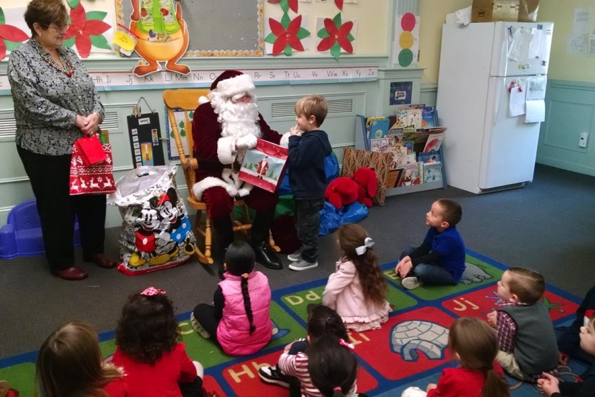 Santa visits Kids Klub Preschool